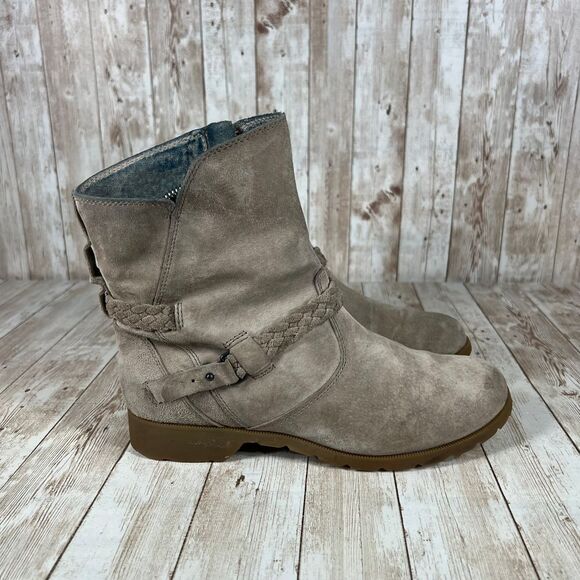 Teva Shoes - Teva Suede Ankle Boots with Braided Detail Casual Comfort Flat‎ Boots Size 7.5